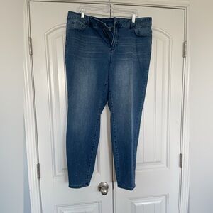 Avenue Skinny Size 18 Embellished Blue Women's Jeans